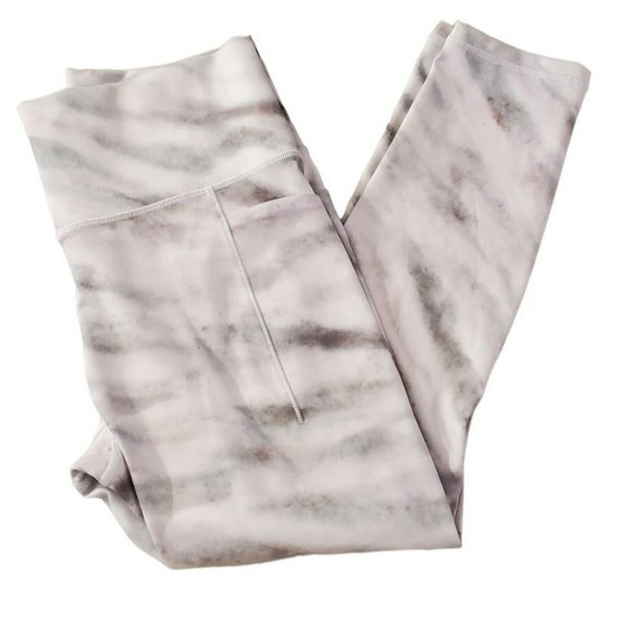 Athleta Women's Marble Pattern Salutation Stash Pocket 7/8 Tight Leggings Size M - Picture 6 of 7